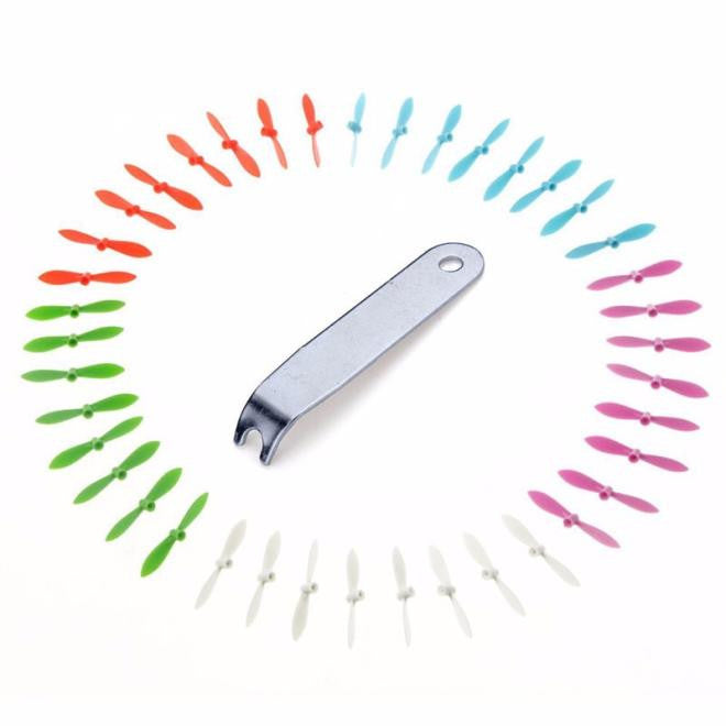 40pcs Blade Propeller + U Wrench for Cheerson CX-10 CX-10W CX-10C Quadcopter